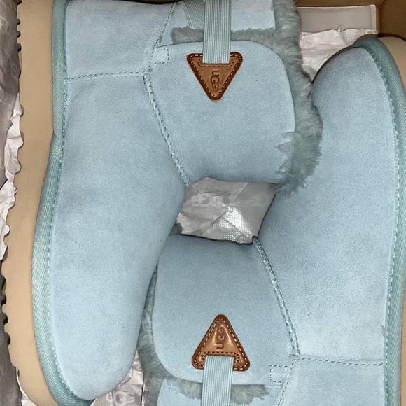 NEW UGG MINI BAILEY FLEX BOOT  Lt Blue SHEEPSKIN SHOE WOMEN US 8 EU 39 UK 6 - Picture 6 of 7